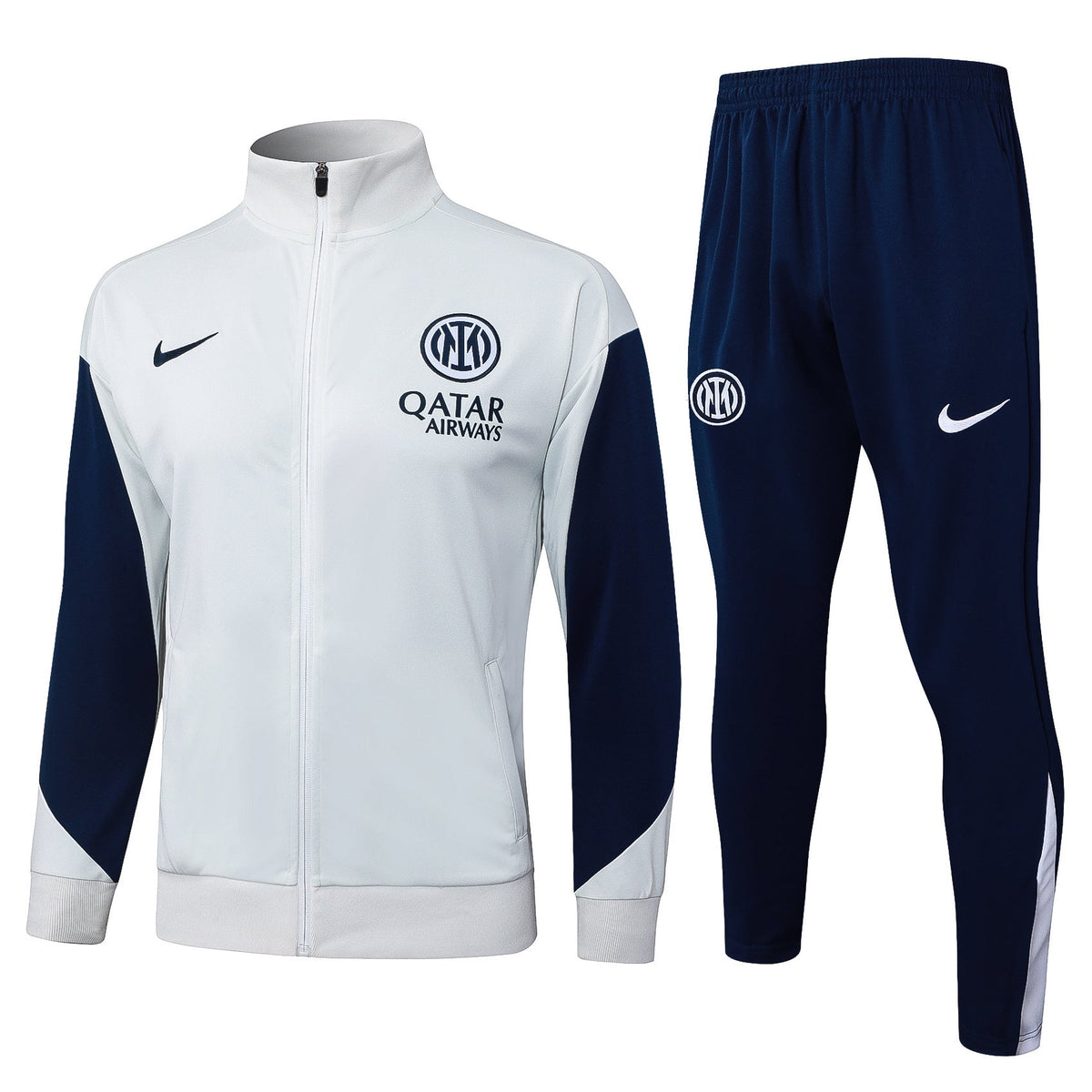 Inter Milan White/Blue Tracksuit Full-Zip 25/26