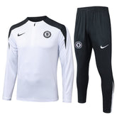 Chelsea White/Black Tracksuit Half-Zip 25/26