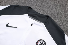 Chelsea White/Black Tracksuit Half-Zip 25/26