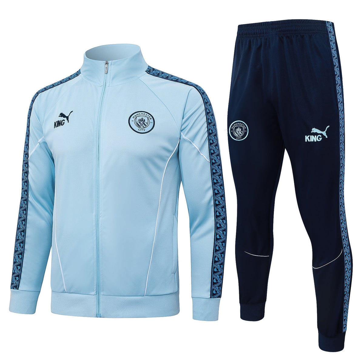 Manchester City Light/Dark Blue Tracksuit Full-Zip 25/26