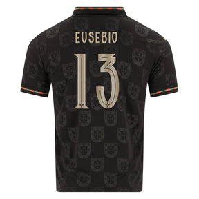 Portugal Fan Jersey Black Panther 2025/26 #13 Eusebio and #7 Ronaldo