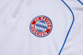 Bayern White/Gray Tracksuit Half-Zip 25/26