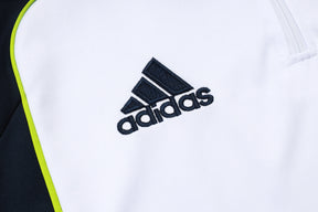 Real Madrid White/Black Tracksuit Half-Zip 25/26