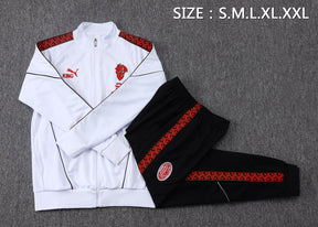 Milan White/Black Tracksuit Full-Zip 25/26
