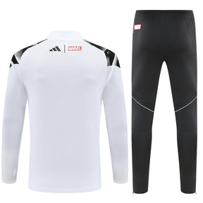 Real Madrid White/Black Tracksuit Half-Zip 25/26