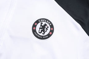 Chelsea White/Black Tracksuit Half-Zip 25/26