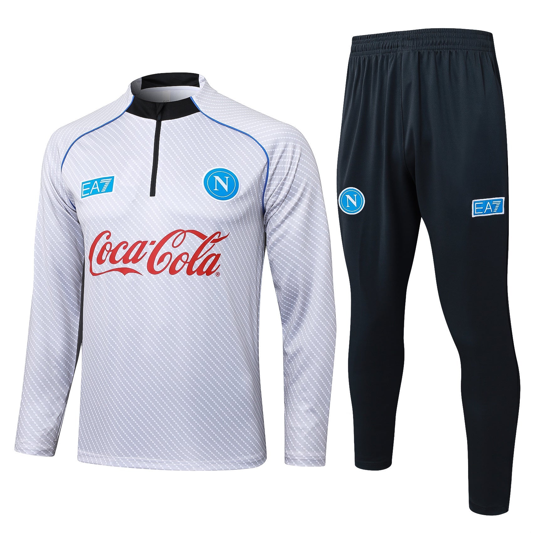 Napoli White/Black Tracksuit Half-Zip 25/26