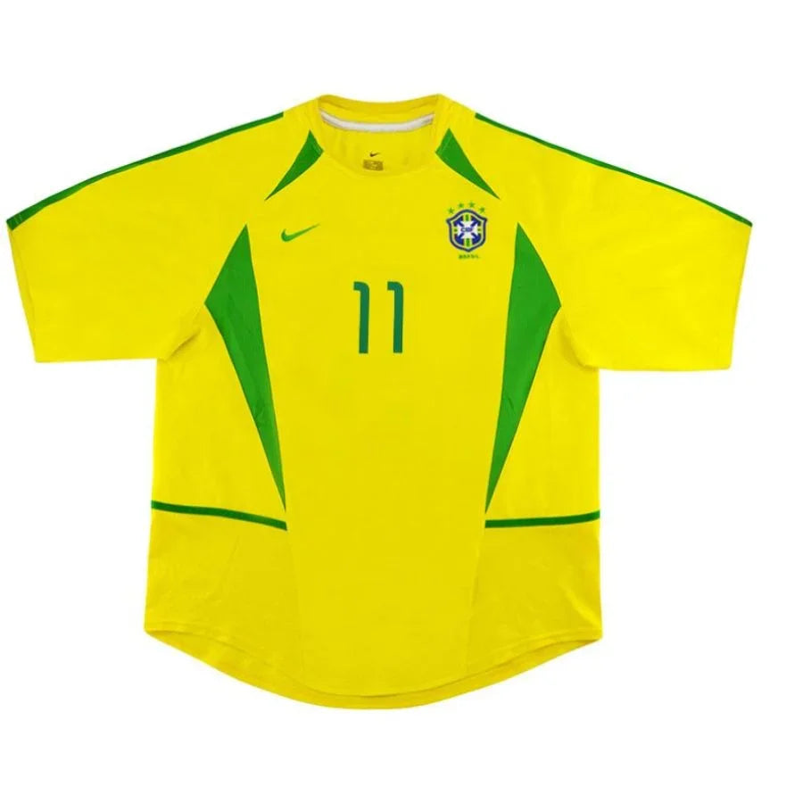 Ronaldinho 11 Brazil Home Retro 2002 World Cup Ronaldo Ronaldinho Rivaldo