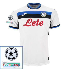 Atalanta Away Fan Jersey 2024/25 Patches UCL UEFA Foundation (Official Printing)