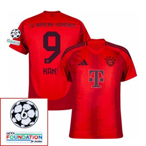 Bayern München Home Fan Jersey 2024/25 Patches UCL UEFA Foundation (Official Printing)