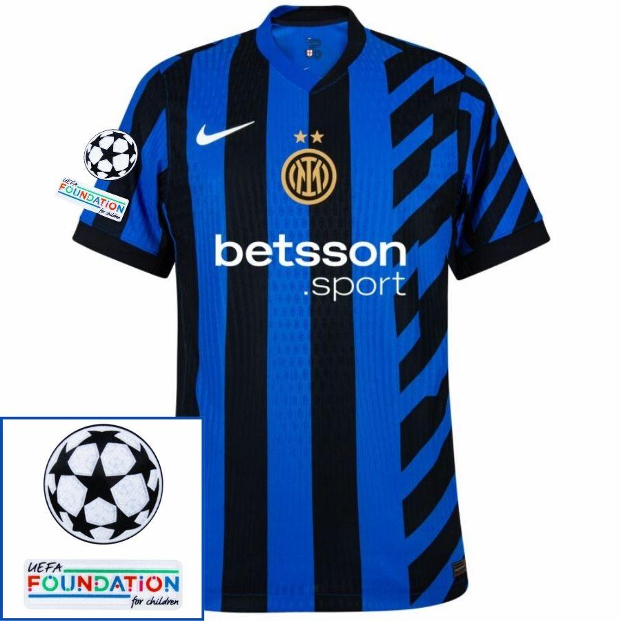 Inter Milan Barella 23 Home 2024/25 Patches UCL UEFA Foundation (Official Printing)