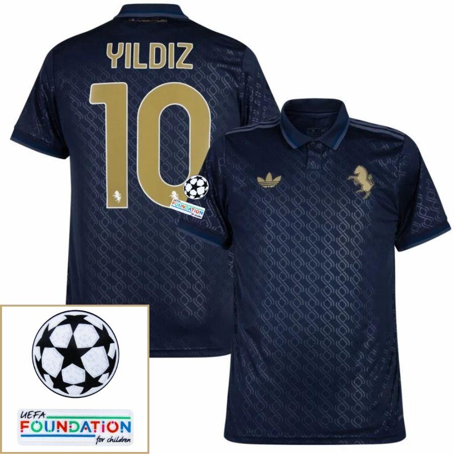 Juventus Yldiz 10 Third 2024/25 Patches UCL UEFA Foundation (Official Printing)