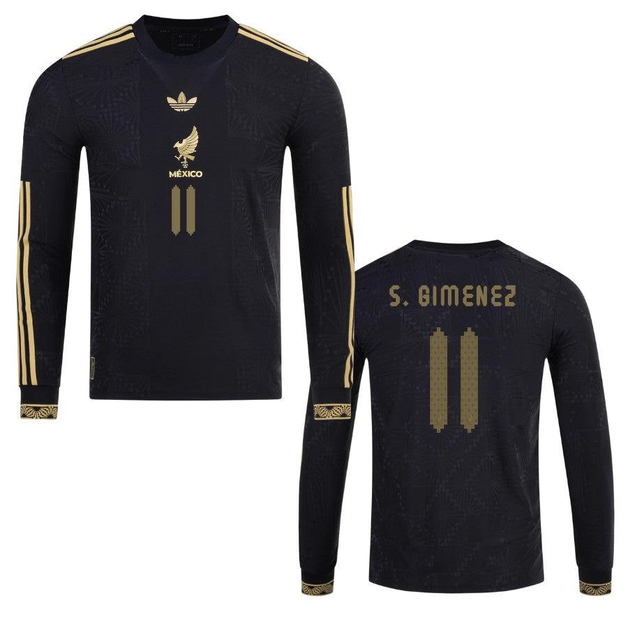 Mexico Santiago Giménez 2025 Special Edition Long Sleeve Authentic Player Third Jersey by adidas