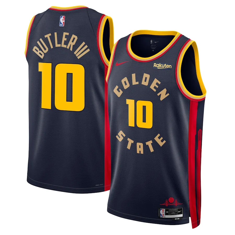 Jimmy Butler III 10 Golden State Warriors Navy City Edition Navy 24/25 NBA Jersey