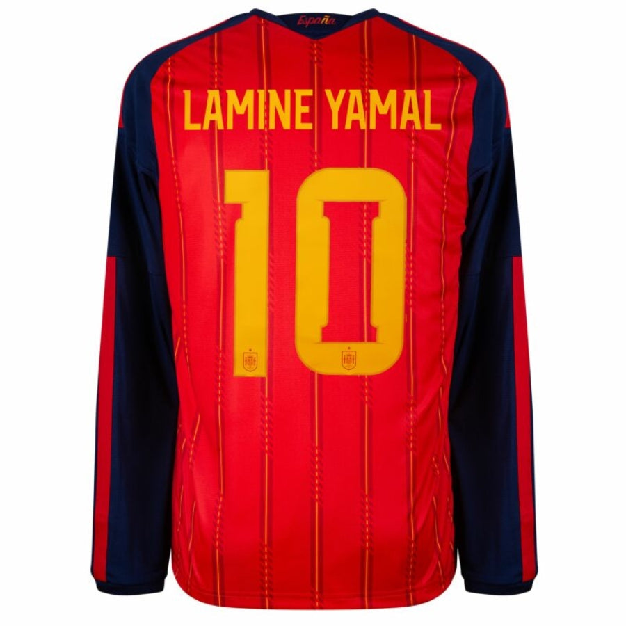 Spain Home Lamine Yamal 10 Fan Long Sleeve Shirt 2026-2027