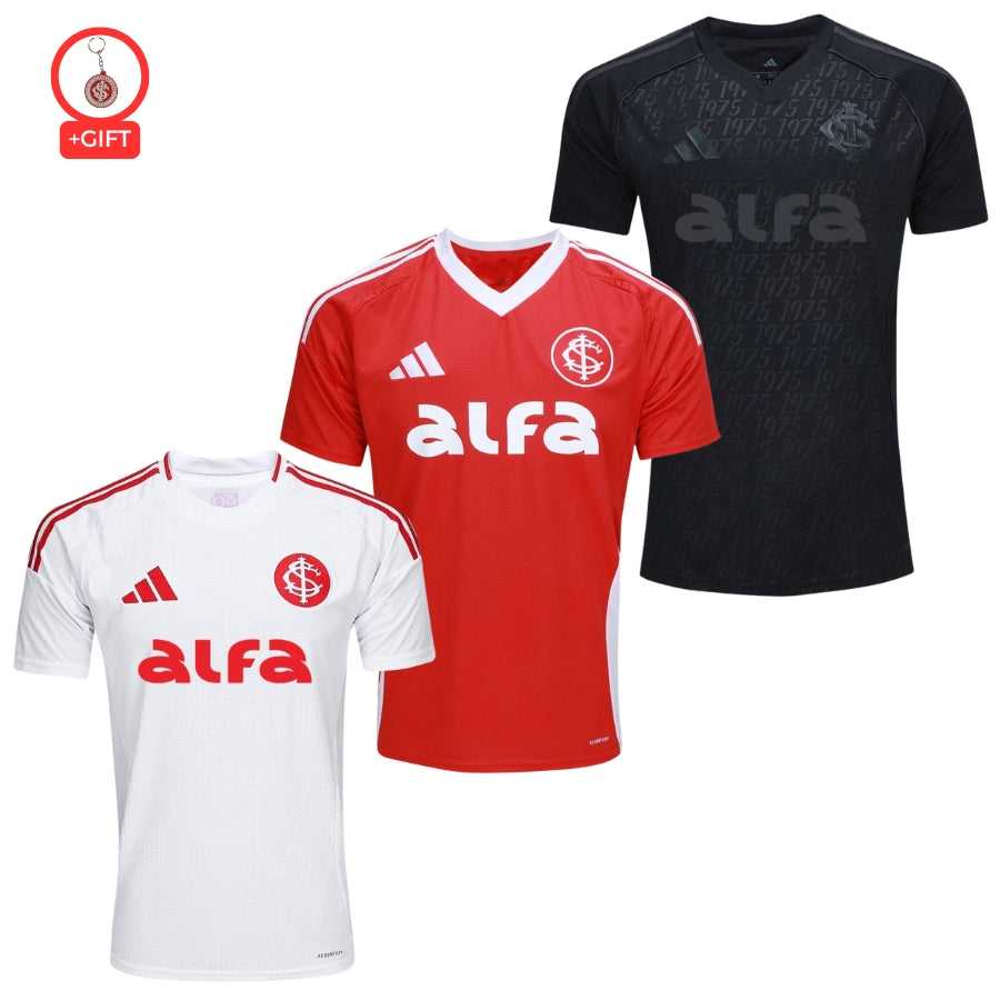 Internacional Fan Jersey Home, Away e Third 2025/26 - Kit 3 Fan Jersey