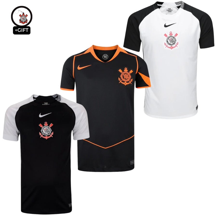 Corinthians Fan Jersey Home, Away e Third 2025/26 - Kit 3 Fan Jersey