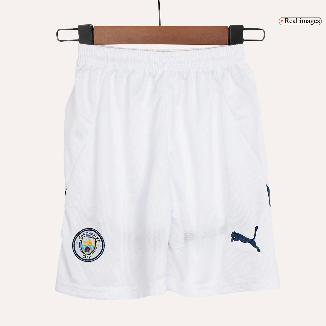 Kids Manchester City Home Kit 2024/2025 - White Blue