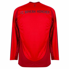 Bayern München Home Long Sleeve Fan Jersey 2024/25 Patches UCL UEFA Foundation (Official Printing)
