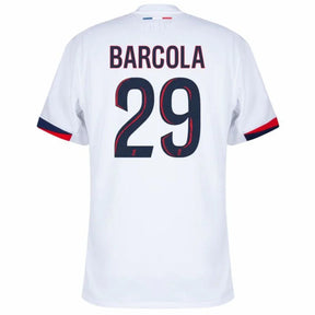 Paris Saint-Germain Barcola 29 Fan Jersey Away 2024/25 Patches UCL UEFA Foundation (Official Printing)