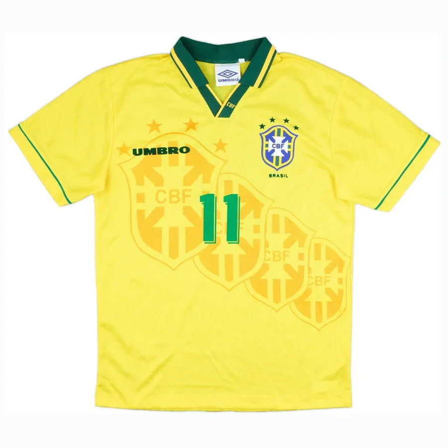 Brazil Home Romario 11 Retro Jersey 1994