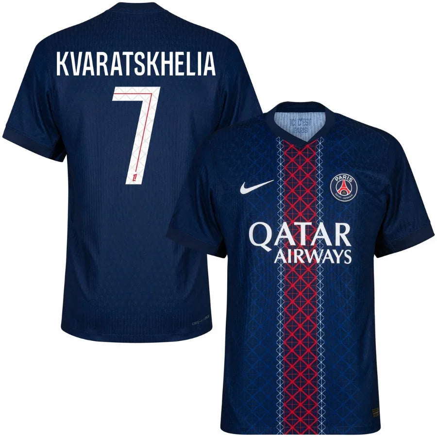 PSG Kvaratskhelia 7 Home Authentic Player 2025/26 Dri-Fit ADV Match