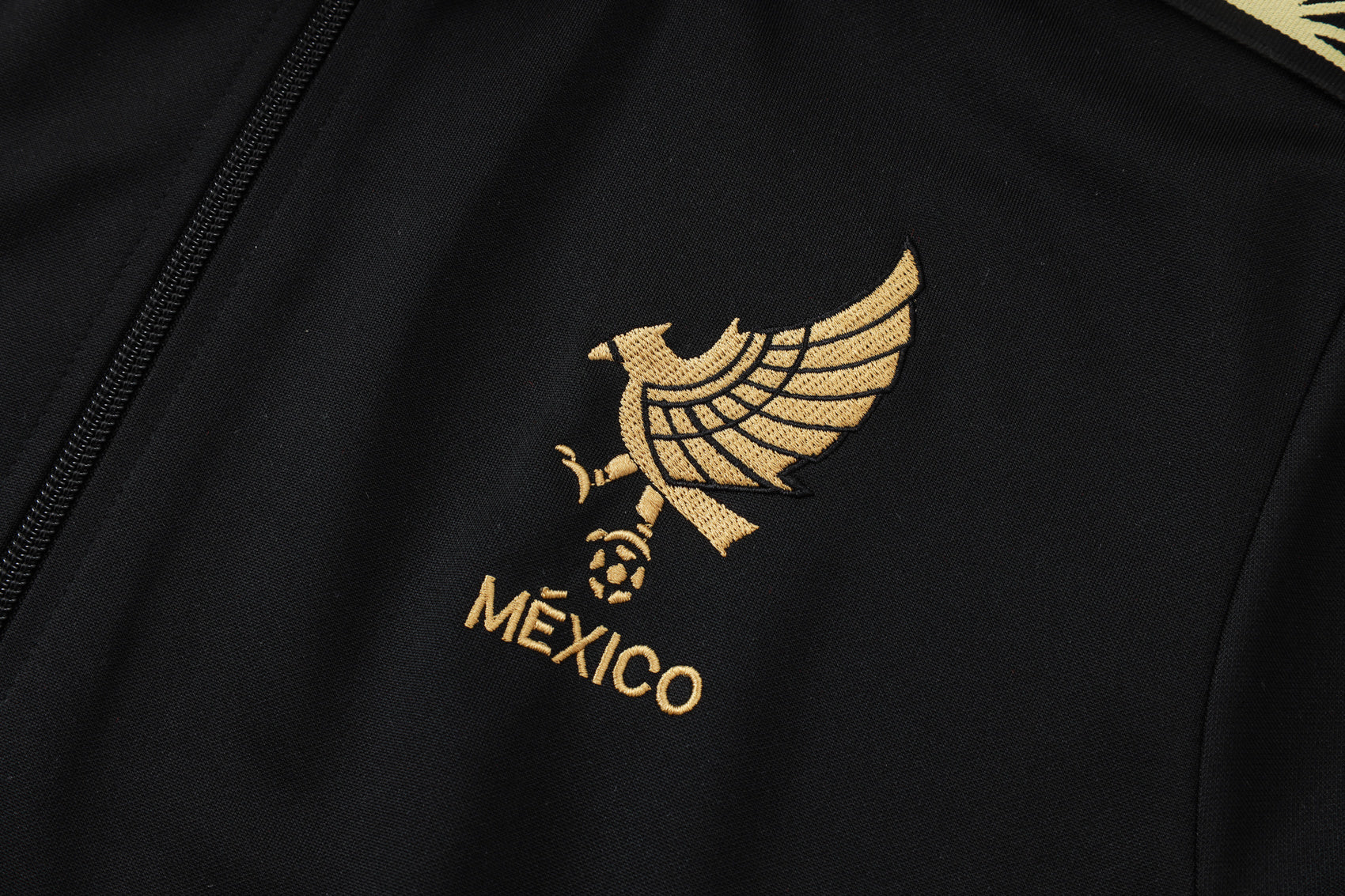 Mexico Black/Gold Tracksuit Full-Zip 25/26