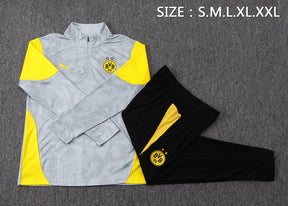 Borussia Dortmund Gray/Black Tracksuit Half-Zip 25/26