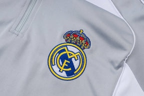 Real Madrid Gray Tracksuit Half-Zip 25/26