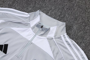 Real Madrid Gray Tracksuit Half-Zip 25/26
