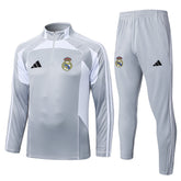 Real Madrid Gray Tracksuit Half-Zip 25/26