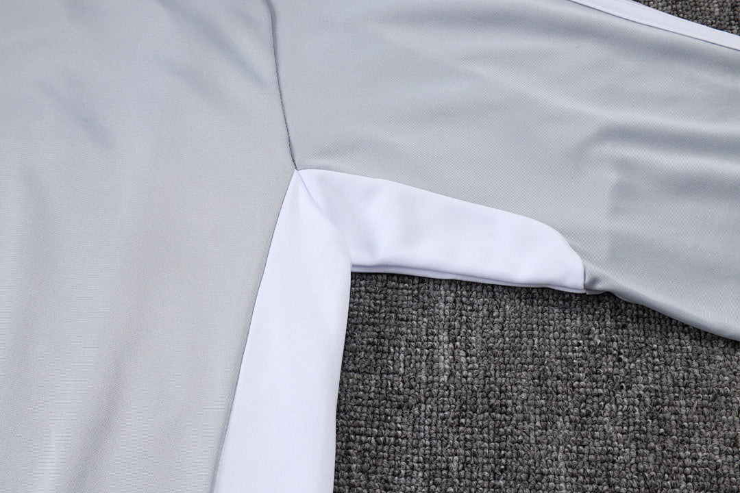 Real Madrid Gray Tracksuit Half-Zip 25/26