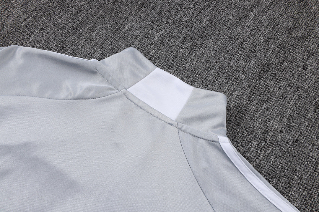 Real Madrid Gray Tracksuit Half-Zip 25/26