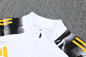 Real Madrid White/Black Tracksuit Half-Zip 25/26