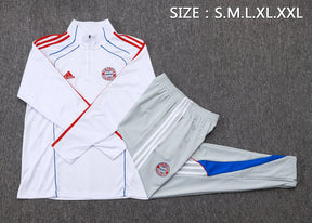 Bayern White/Gray Tracksuit Half-Zip 25/26