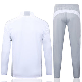 Real Madrid White/Gray Tracksuit Half-Zip 25/26